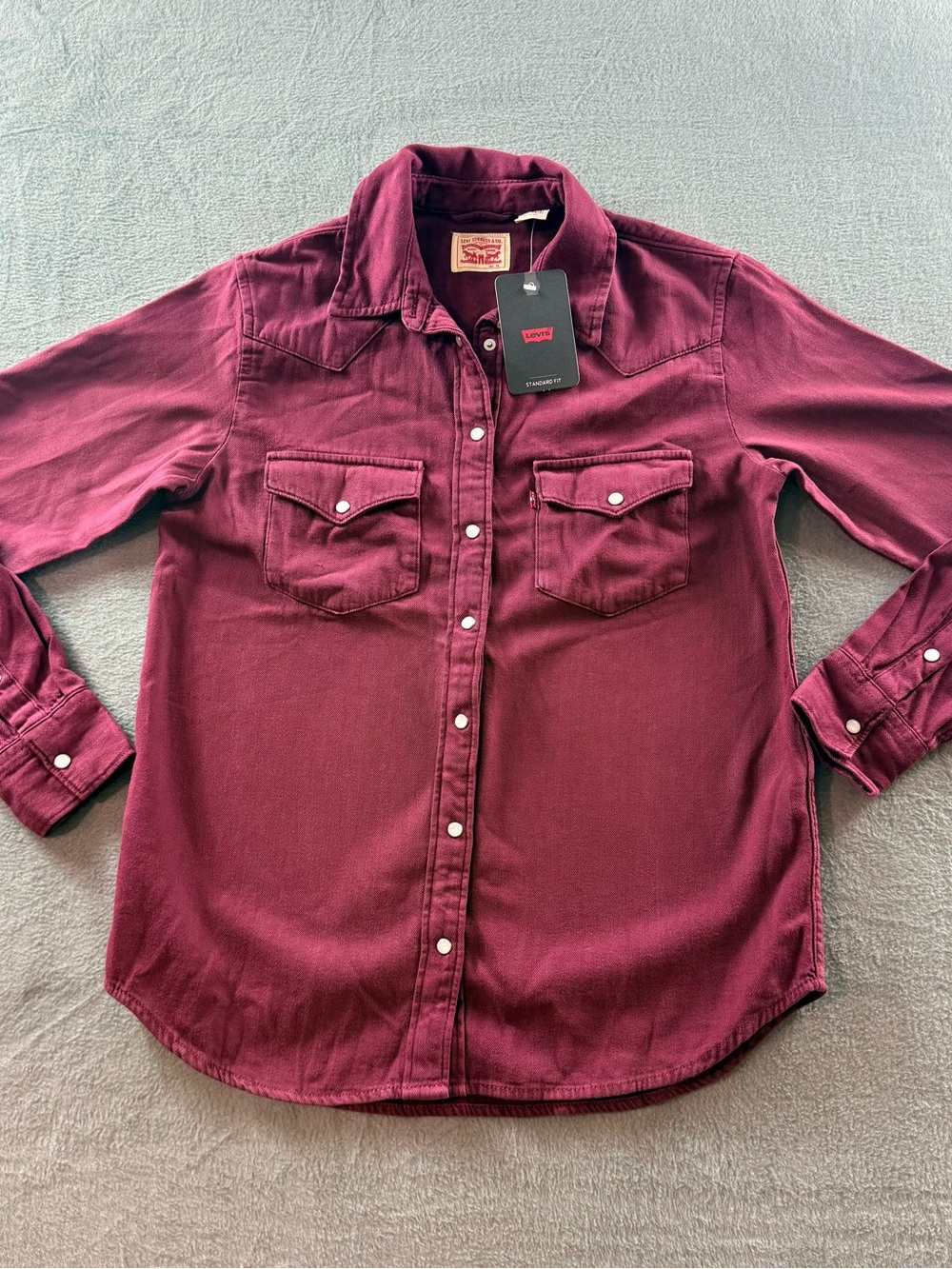 Levi's - Burgundy Snap-Front Western Shirt